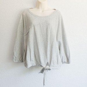 Anthropologie Postmark Bianca Stripe Front Tie Top